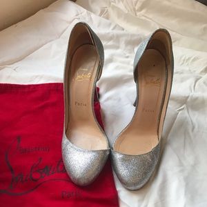 Christian Louboutin Helmour 100 37.5 Silver